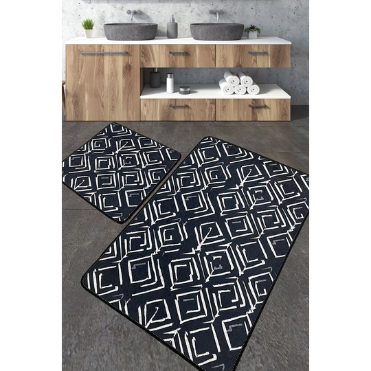 Holzhauer 2 Piece Rectangle Bath Rug Set
