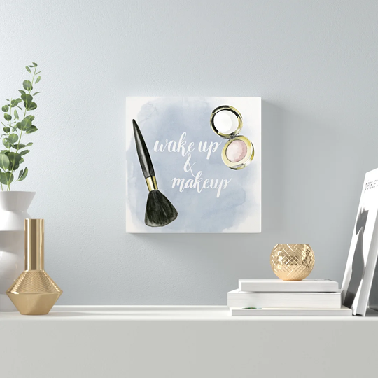 Let's Makeup II by Grace Popp - Wrapped Canvas Typography Print