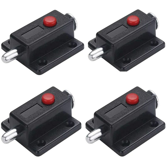 4pcs Spring Window Cabinet Knob Auto Door Latch Lock Furniture Cabinet Drawer Door Lock with Spring Knob