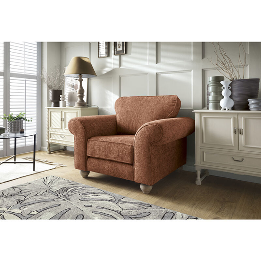 Ingrid Armchair in Burnt Orange - color Burnt Orange - Burnt Orange