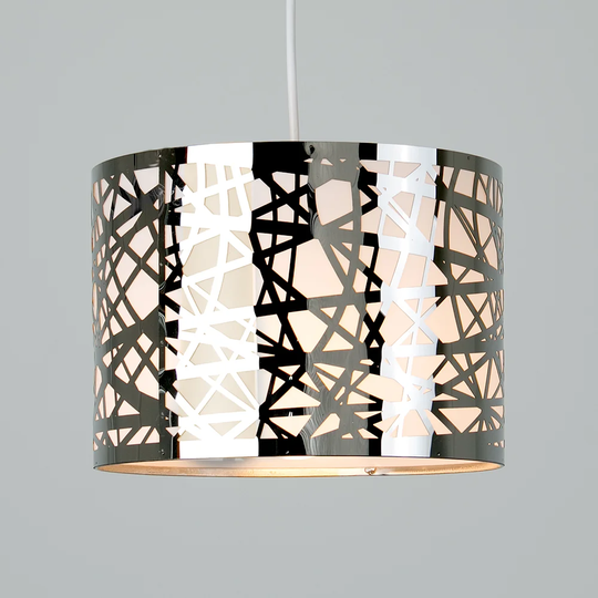 Lattice 25cm Metal Drum Pendant Shade