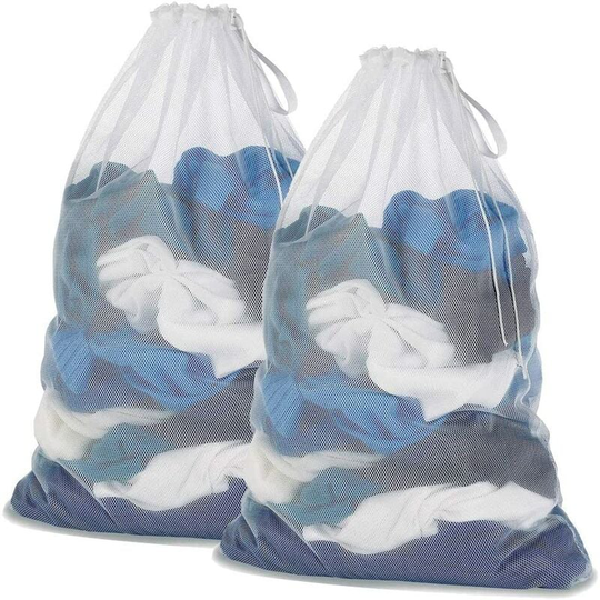 Gift - Laundry Bag - Washing Nets Laundry Bag-Laundry Bags to Protect Machine Washing Clothes - Set of 2 - White