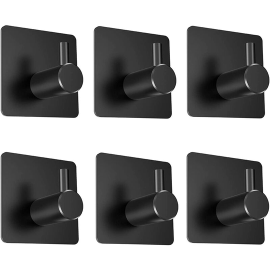 Gift - Adhesive Hook, Stainless Steel Bathroom Wall Hook, Self-adhesive Towel Holder for Kitchen, Living Room and Office, Anti-Rust and Waterproof