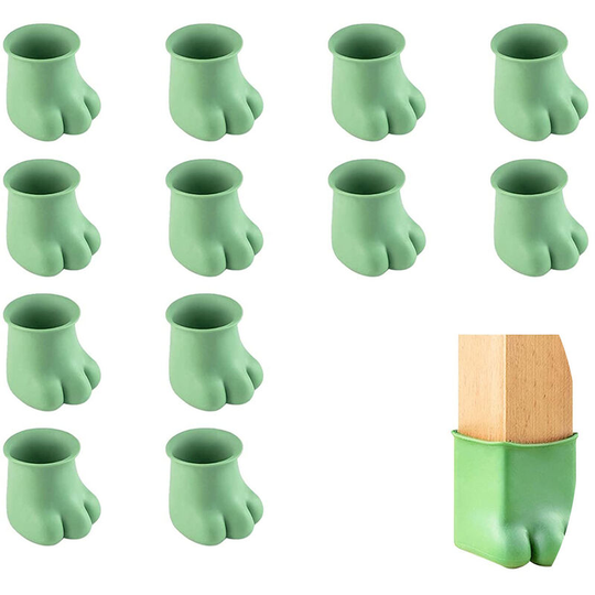 Set of 16 protective caps for round and square silicone chair legs - Prevents noise - Durable - Does not scratch - For home, patio - Brown - Round 25