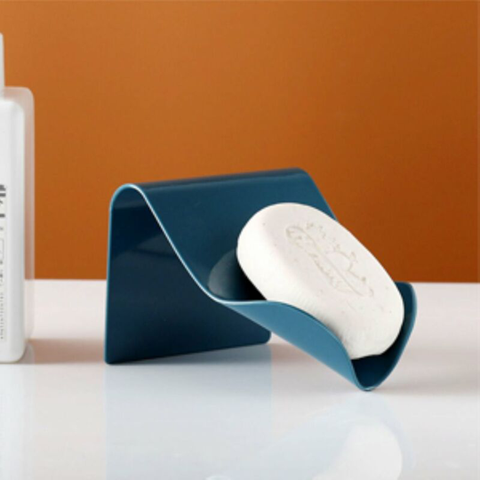 Single Bathroom Soap Dish, Self-Draining Single Soap Dish, Shower Holder, Soap Saver, Blue