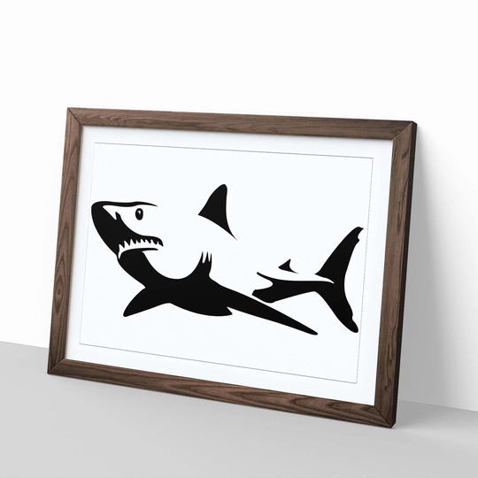 'Graphic Shark 2' Framed Graphic Art