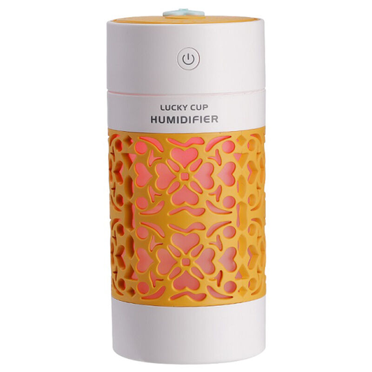 Superseller - 250ml Capacity Air Humidifier Home Car Hollow Carving Ultra-quiet Multi-purpose Fan Night Light