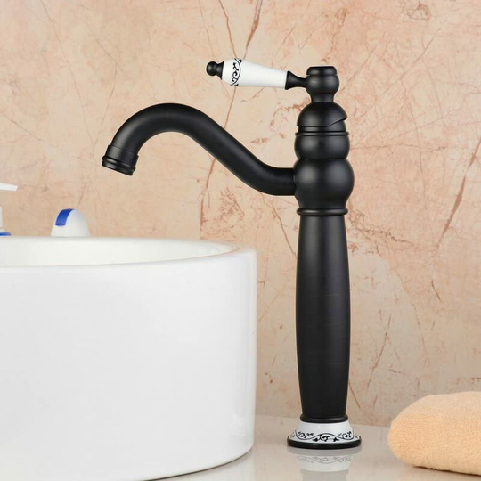 Basin Mixer Tap Oil Rubbed Bronze Finish One Hole Single Handles Bathroom Sink Faucet Betterlife(1 pcs)