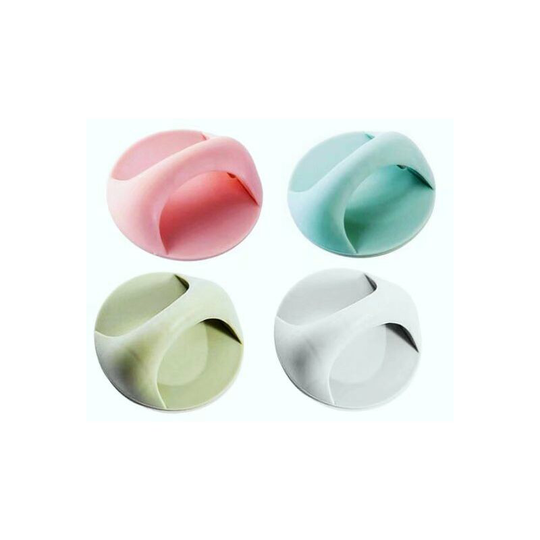 4-piece Sliding Door Self Adhesive Security Handle Window Cabinet Drawer Auxiliary Fridge Auxiliary Handle (White + Rose + Green + Blue