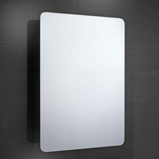 Bramham 1-Door Mirrored Bathroom Cabinet 460mm Wide - Stainless Steel - Verona