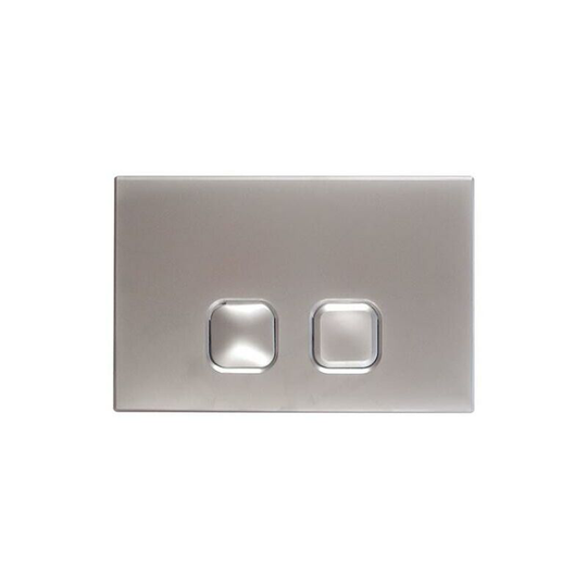 Modern Chrome Toilet wc Dual Flush Square Button Wall Plate - Milano