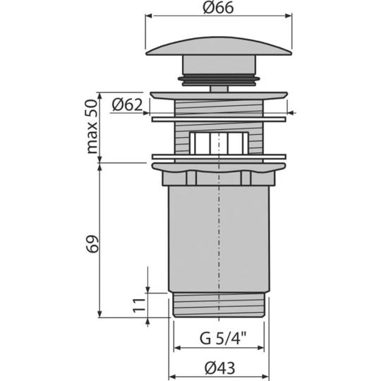 Sager 5cm Pop-Up Shower Waste