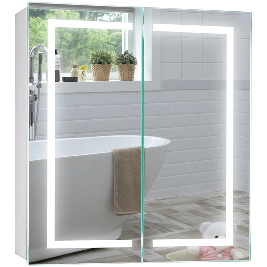 Seidel 65cm x 70cm Surface Mount Mirror Cabinet with LED Lighting