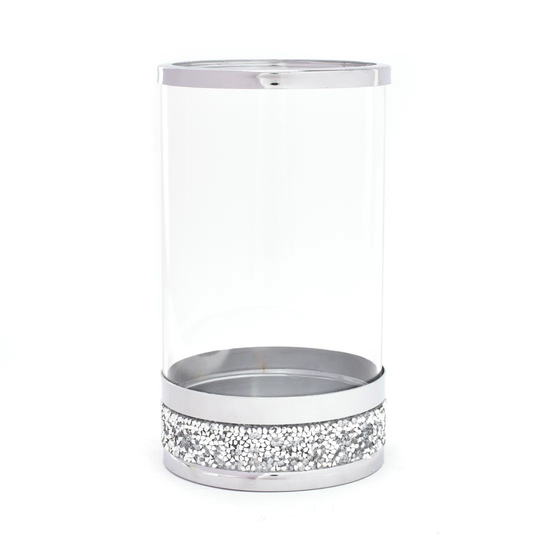 Fairmont Park® Candle Holder Glass With Diamante Base 12.5Cm