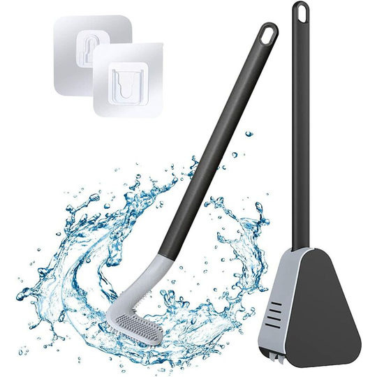 Golf Toilet Brush, Long-Handled Toilet Brush, Golf Brush Head Toilet Brush, Silicone Toilet Brush, Toilet Brushes and Holders, for Bathroom or Guest