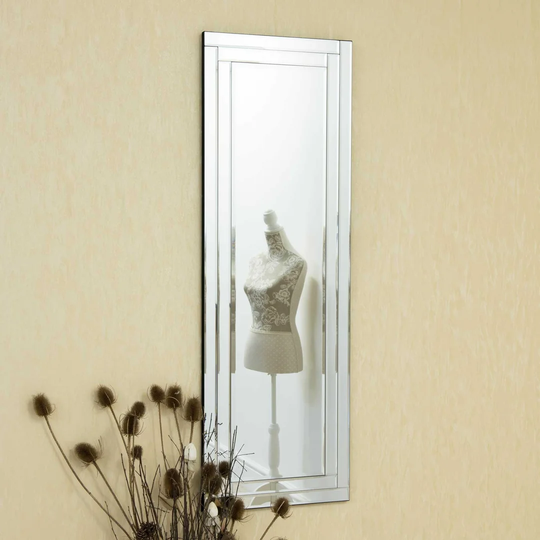 Delvalle Glass Framed Wall Mounted Accent Mirror