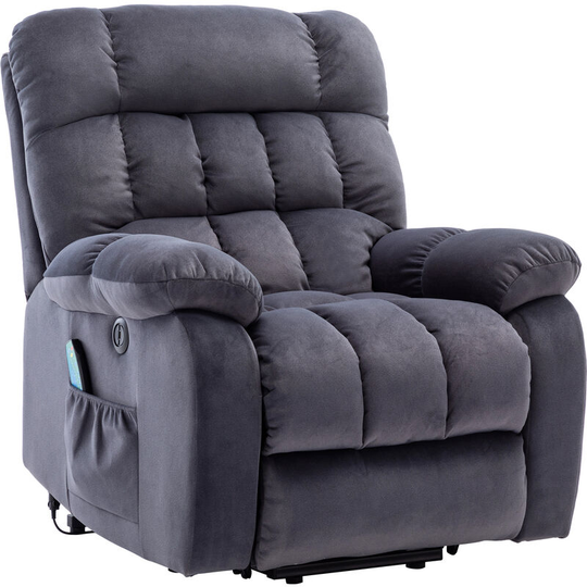 Modernluxe - Electric Power Lift Recliner Chair Sofa Armchair with Massage and Heat for Elderly with 2 Side Pockets, usb Ports Single Recliner Chair