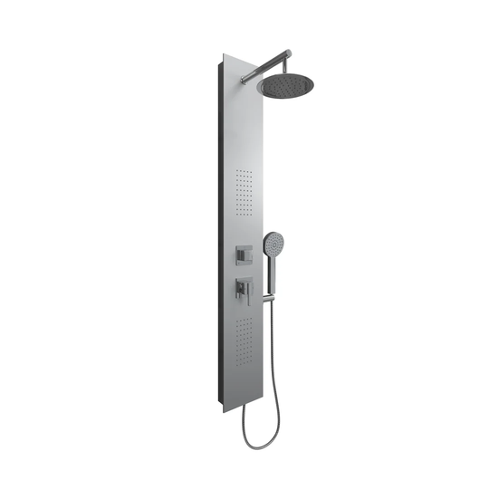 Shower panel Milaan shower column fitting silver shower fitting rain shower