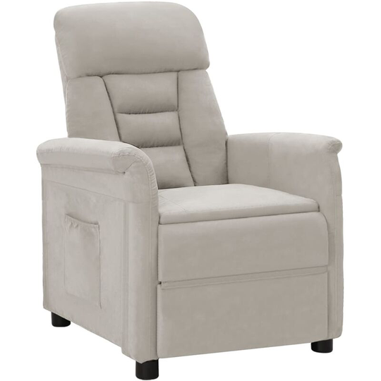 Vidaxl - Recliner Chair Light Grey Microfiber Fabric Grey