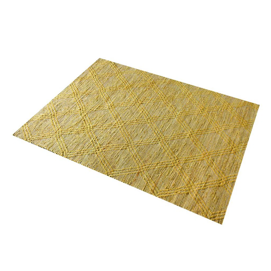 Thiessen Handmade Yellow Rug Woven With Recycled Denim & Hemp