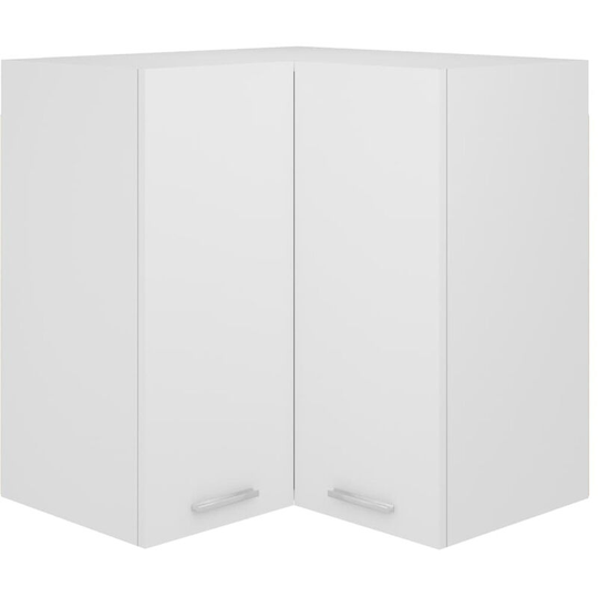 Hanging Corner Cabinet White 57x57x60 cm Chipboard