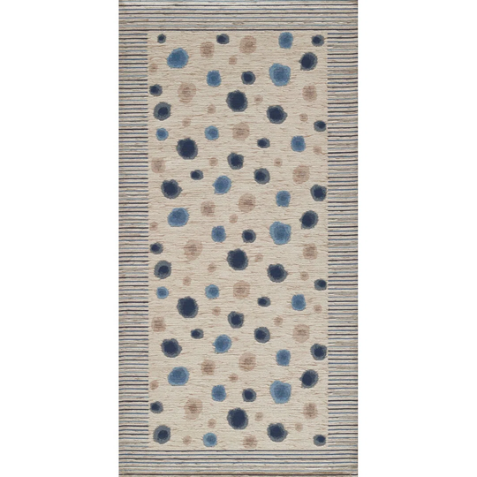 Hirano Hooked Light Grey/Blue Rug