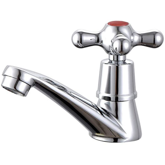 Bette Single Cold Water Faucet Water Faucet, Single Chrome Cold Faucet Basin Water Faucet, for Home Bathroom Toilet Wash Basin Kitchen Basin