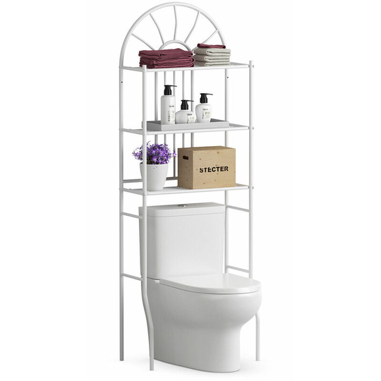 Bathroom Over-The-Toilet Storage Cabinet 3-Tier Washing Machine Rack Organizer