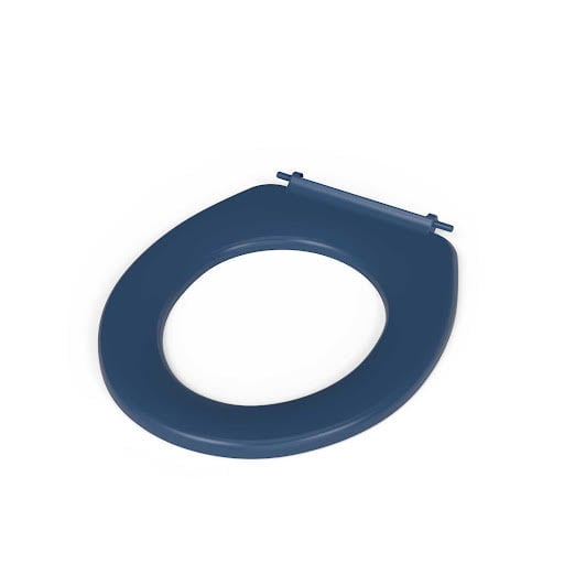 NymaCARE Dark Blue Ring Only Toilet Seat With Stainless Steel Pillar Hinge - 260015/DB