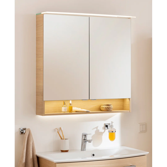 80cm x 81cm Mirror Cabinet with LED Lighting