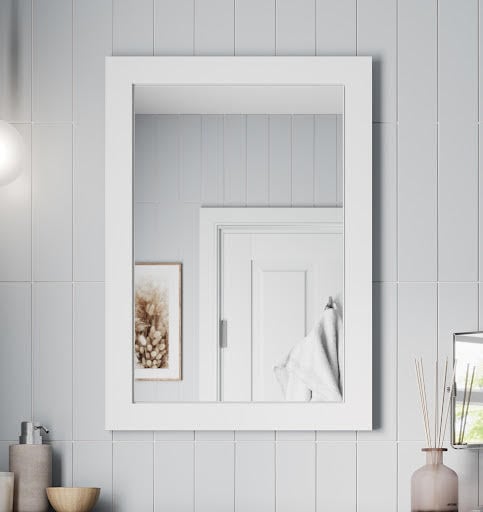Artis Gloss White 500 x 700mm Framed Bathroom Mirror
