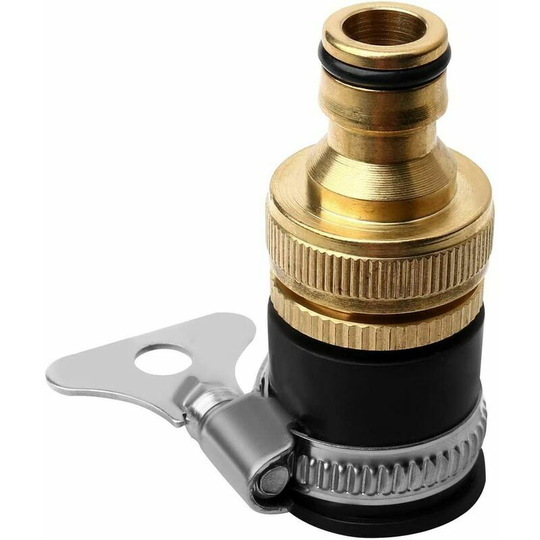 Garden Hose Faucet Adapter Hose Connector Circular1/2'' to 3/4'' Diameter Brass Faucet Connector Universal