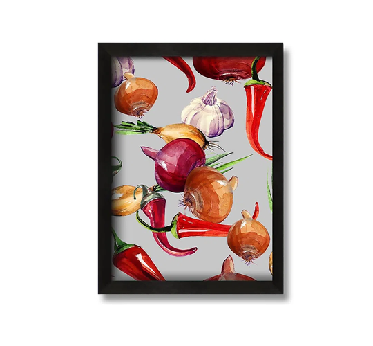 Vegetable Selection 4 - Picture Frame Painting on Canvas