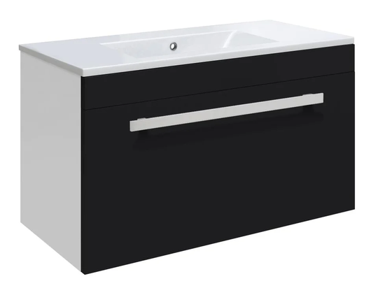 620mm Wall Mounted Single Basin Vanity Unit with Storage Cabinet