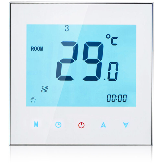 Asupermall - Floor water heating thermostat, lcd touch screen, programmable temperature controller