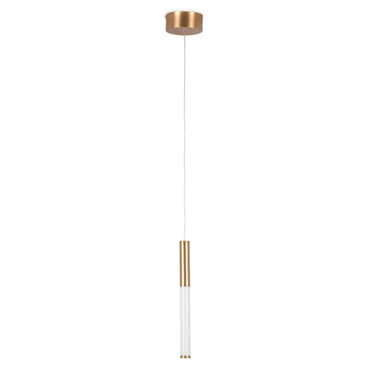 Pendant Lamp Esquivel H.39-150 D.10 Antique Gold, White