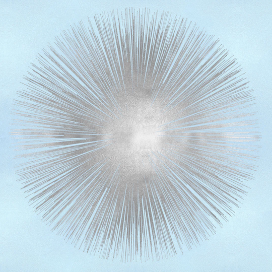 Sunburst Silver on Photograph Blue I - Wrapped Canvas Art Prints