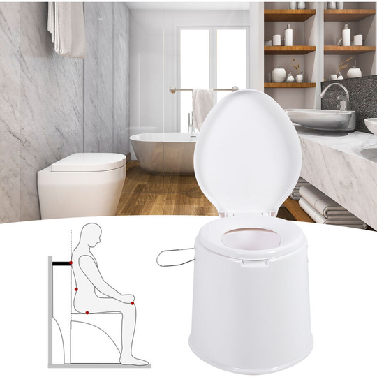 Szyb - Multi-Function Outdoor Portable Bathroom Toilet Seat for Children Elderly Pregnant WomenWhite