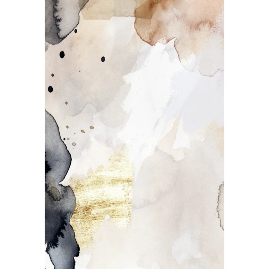 Indigo Blush and Gold III by Victoria Barnes - Wrapped Canvas Painting Print