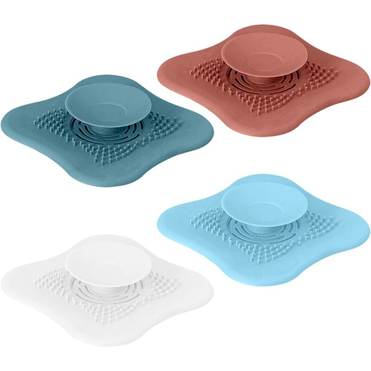 Set of 4 Universal Kitchen Sink Plugs Silicone Bathtub Stopper Filter Stopper Tub Accessories for Kitchen Bathroom