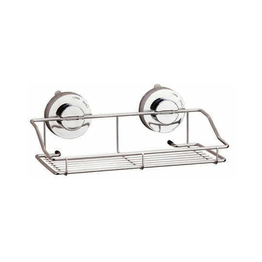 Strong Suction Cup Shower Shelf Shower Basket Wall Mounted No Drilling Storage Basket 25*13.5*8.5cm