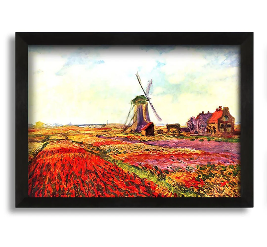 Tulips Of Holland by Claude Monet - Picture Frame Painting on Canvas