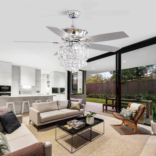 Taron 5 - Blade Ceiling Fan with Remote Control and Light Kit Included