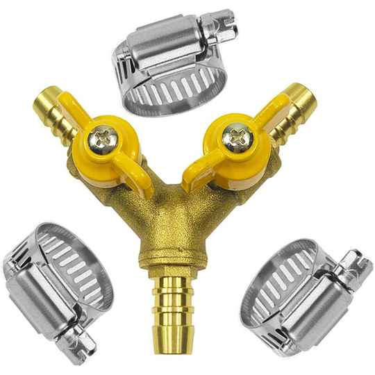 3/8 Spherical Turnting Faucet Brass Connection y 2 3-way connector switch (for 10mm-11mm id pipe)