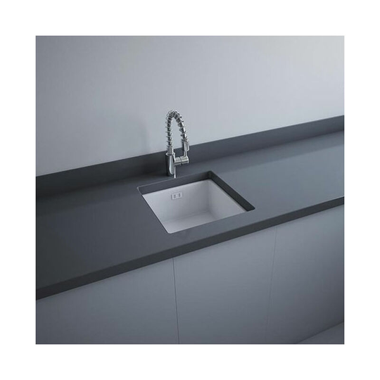 Rak Gourmet 6 Ceramic Belfast Kitchen Sink 1.0 Bowl 450mm l x 475mm w - White