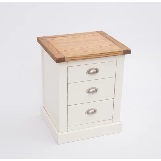 Enzo 3 Drawer Bedside Table