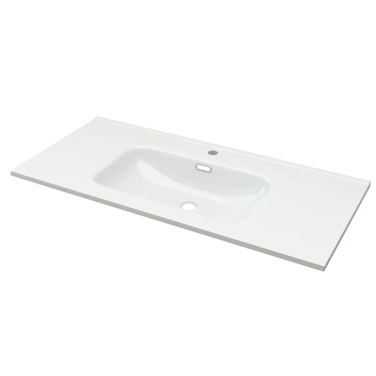 Ceramic Rectangular Trough Bathroom Sink