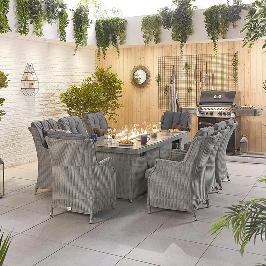 Radegunda 8 Seater Dining Set with Cushions
