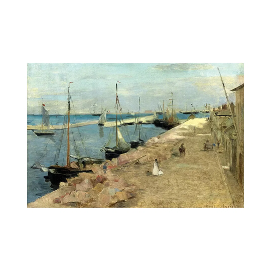 The Harbour at Cherbourg, 1871 by Berthe Morisot - Wrapped Canvas Painting