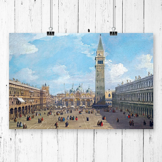 'Piaza San Marco No.2' by Giovanni Canaletto Graphic Art